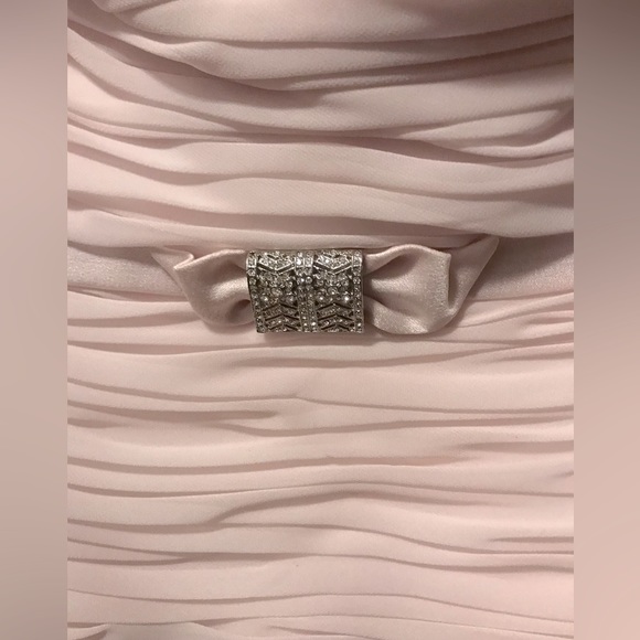 Daymor Couture Blush MOB / MOG Gown Ruched Bodice w/ Beaded Tiered Skirt… - Picture 3 of 9